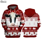 Рождественские 3D толстовки HX Holstein с рисунком крупного рогатого скота Moo-Ry, пуловер для мужчин и женщин, забавные свитшоты, рождественские топы, Прямая поставка