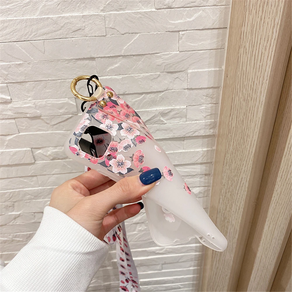 flykylin wrist strap silicone phone case for xiaomi mi 11 lite 11 ultra 10 pro 8 9 lite for xioami poco m3 with lanyard neck free global shipping