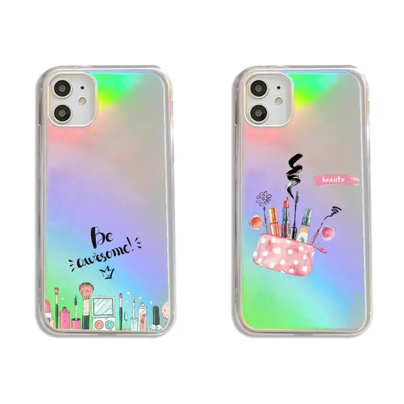 

Lipstick sxey girl make up Phone Case Transparent for iPhone 7 8 11 12 se 2020 mini pro X XS XR MAX Plus