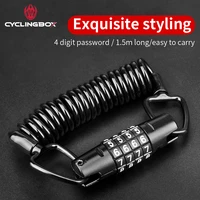 cyclingbox mini bicycle helmet lock anti theft bike 1 5m steel cable cycling password lock security scooter mtb bike accessories