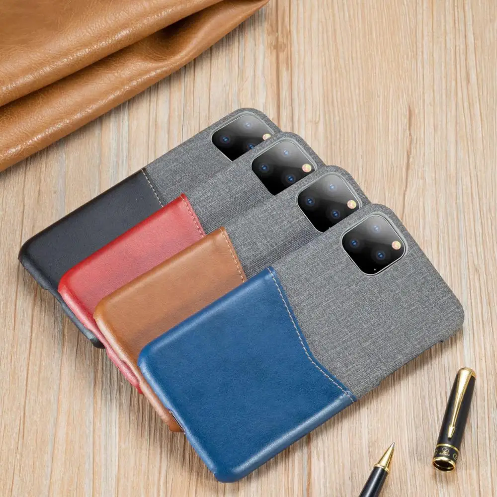 Colorblock leather for Samsung Galaxy S8 S20 S10 plus phone back cover card design for note8 note9 phone case