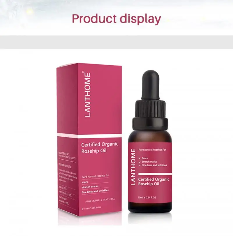 

Rosehip Oil Moisturizing Essence Lighten Acne print Scars Stretch Marks Brightening Skin Effectively fade-out acne print Essence