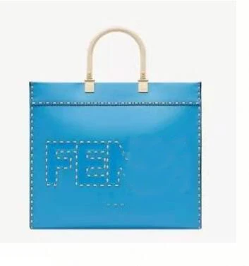 

2021 Womne Big Tote Bag Sky Blue leather Shoulder Bags Casual Tote