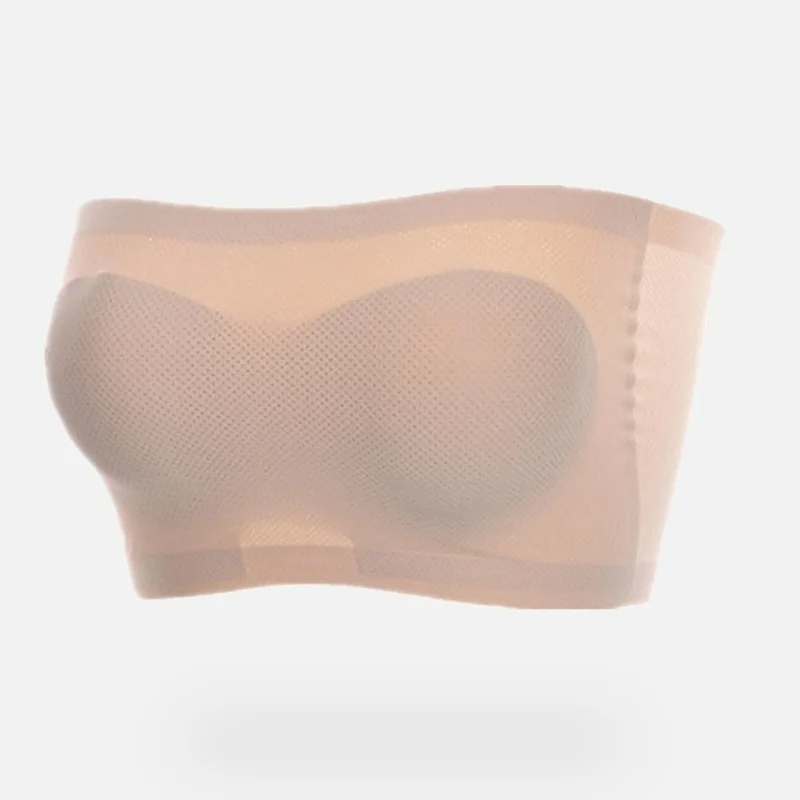 

One-Piece Bra Women Sexy Lingerie Ice Silk Bandeau Bra Strapless Sexy Bras Women Wire Free Solid Color Brassiere Comfortable