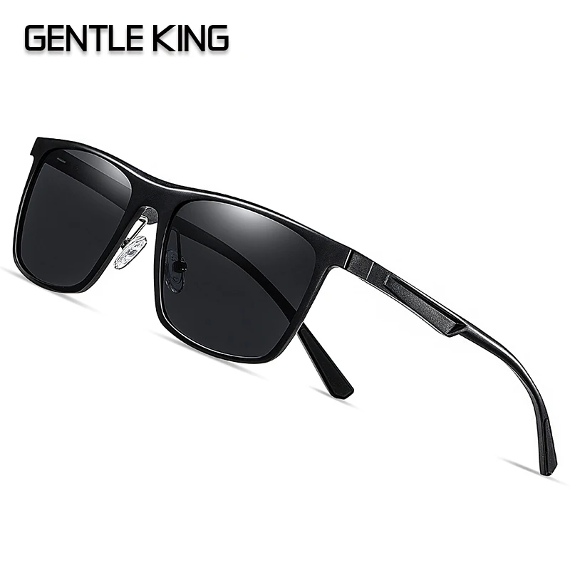 

GENTLE KING Brand Classic Aluminum Square Polarized Sunglasses Men's Driving Male Sun Glasses Eyewear UV Blocking Oculos