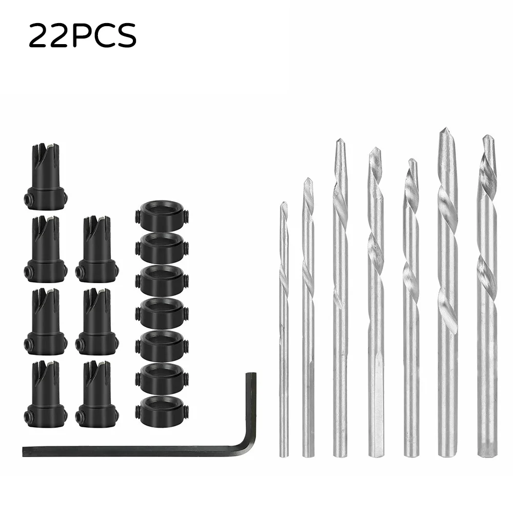 

Tapered Drill & Countersink Bit Screw Set Wood Hole Woodworking New