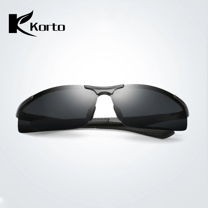 Korto мужские поляризованные солнцезащитные очки сплав спортивный стиль лобовое