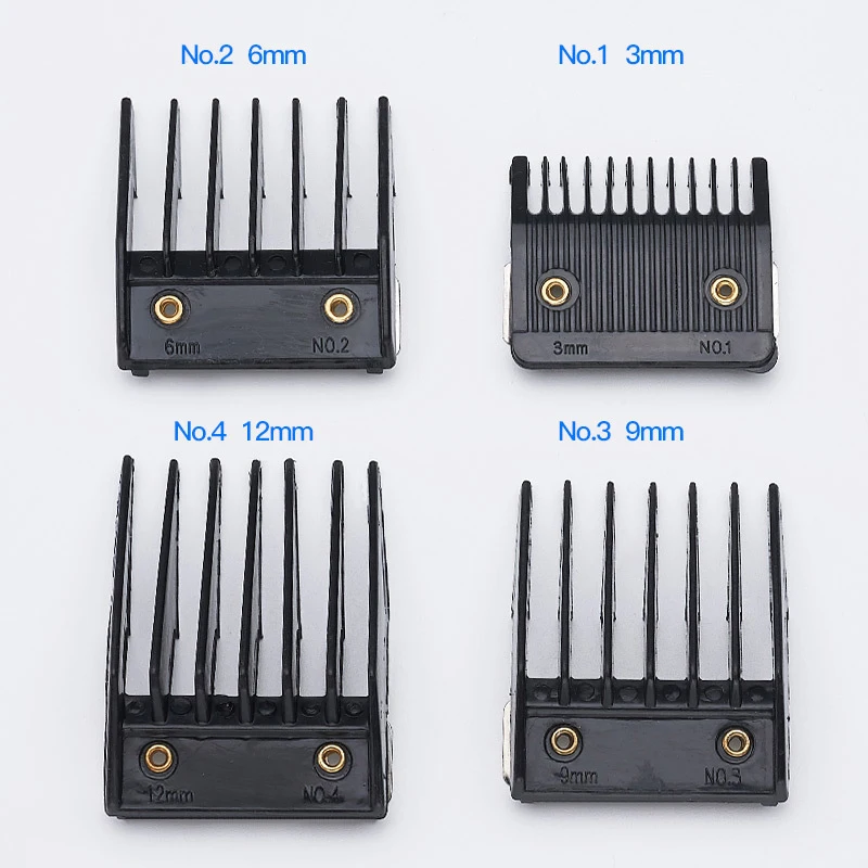 

4PCS Universal Hair Clipper Limit Comb Guide Attachment Size Barber Replacement for with Clip Special positioning comb