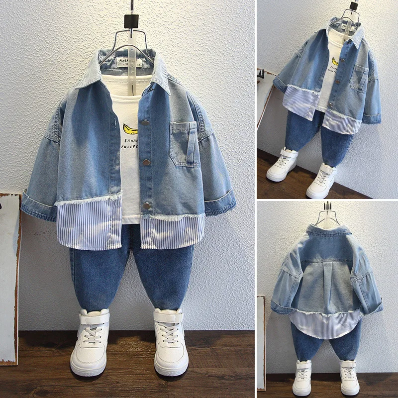 

In Stock Spring Autumn Coat Outerwear Top Children Clothes Kids Costume Teenage Gift Plus Size Boy Clothing High Quality