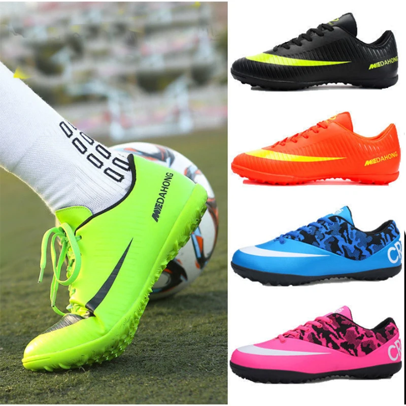 

Turf Indoor Men Soccer Shoes Kids Cleats Training Football Boots High Ankle Sport Sneakers Long Spike Sport Shoes Men Sneakers