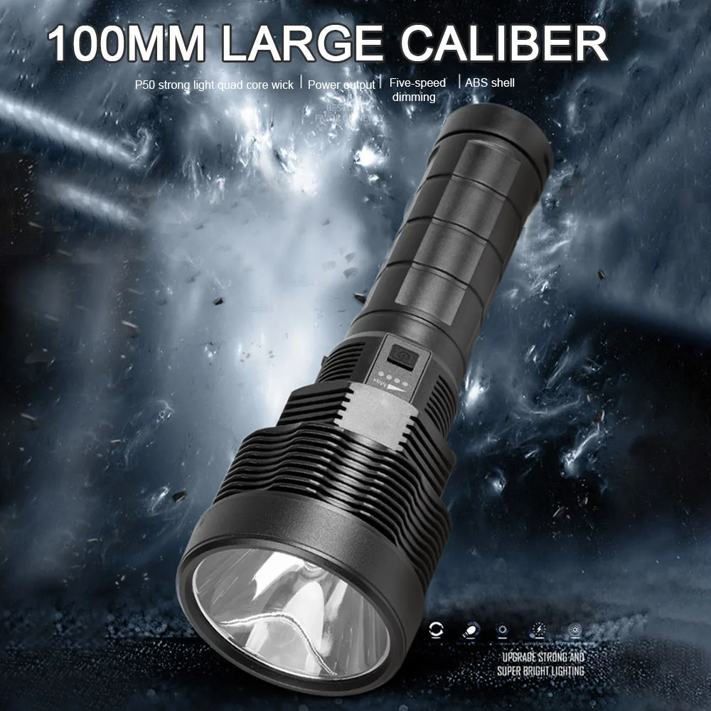 

Led Flashlight Easy Use Outdoor Camping Ergonomic USB Rechargeable Ultra Bright Hand-Held Large Light Cup Flashlight