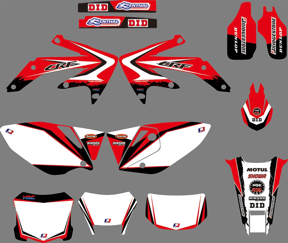 

Полный набор графических наклеек CRF450 X, декоративные наклейки Dekor для Honda CRF450X CRF450 X 2005-2016