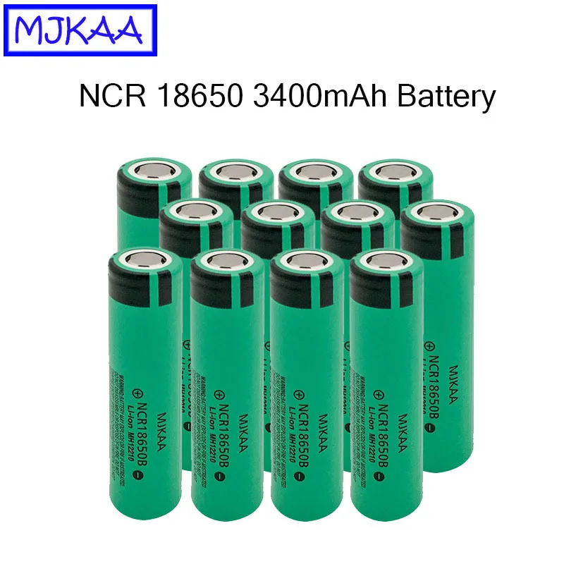 12 шт. 100% новый Оригинальный NCR18650B 3 7 V 18650 3400mAh литий ионная аккумуляторная батарея