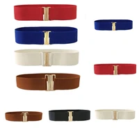 2021 fashion ladies waist belt 5cm gold buckle wide elastic waistband dress femme accessories belts for women luxury 5 colors