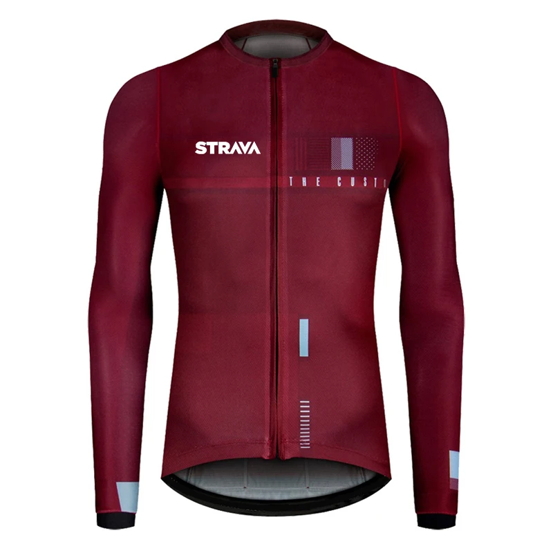 

Новинка 2021 команда Испании Весна Ropa Ciclismo Hombre с длинным рукавом дышащая Велоспорт Джерси Мужская велосипедная одежда STRAVA Maillot Ciclismo