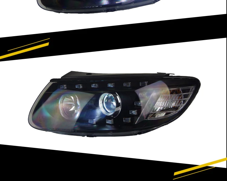 AKD автомобильный Стайлинг для hyundai Santa Fe фары 2006-2012 Santafe светодиодный налобный фонарь светодиодный DRL Биксеноновые линзы Высокий Низкий луч парковка