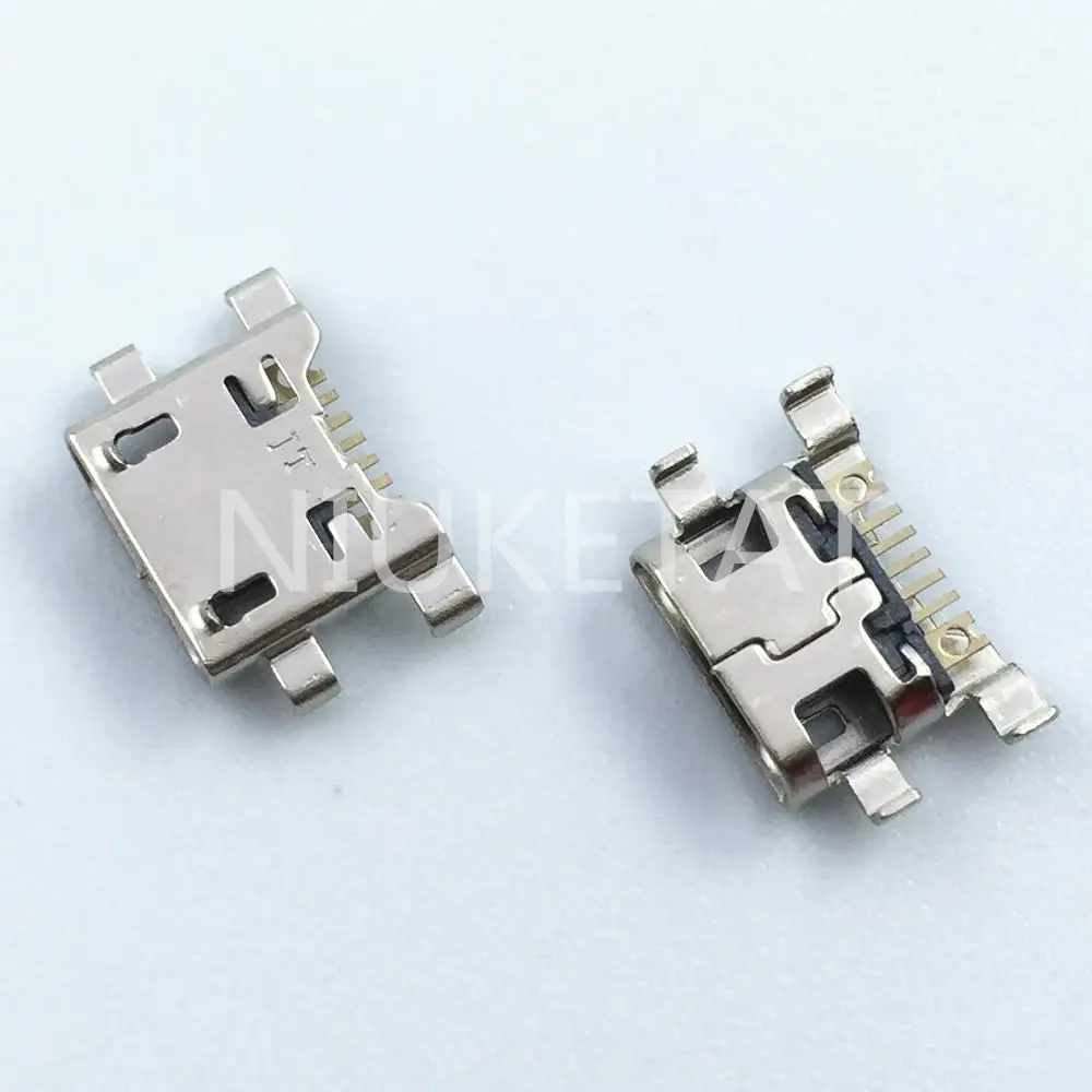100pcs Micro USB 7Pin Jack Connector socket Data charging port tail plug For LG G4 F500 H815 V10 K10 K420 K428 Mini USB