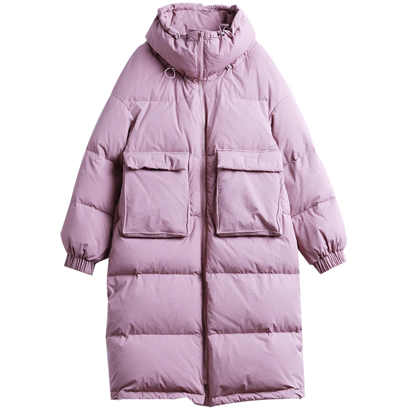 

Winter Puffer Jacket Women's Clothes Warm White Duck Down Coats Famale Thicken Korean Style Parkas Woman Doudoune Longue SQQ215