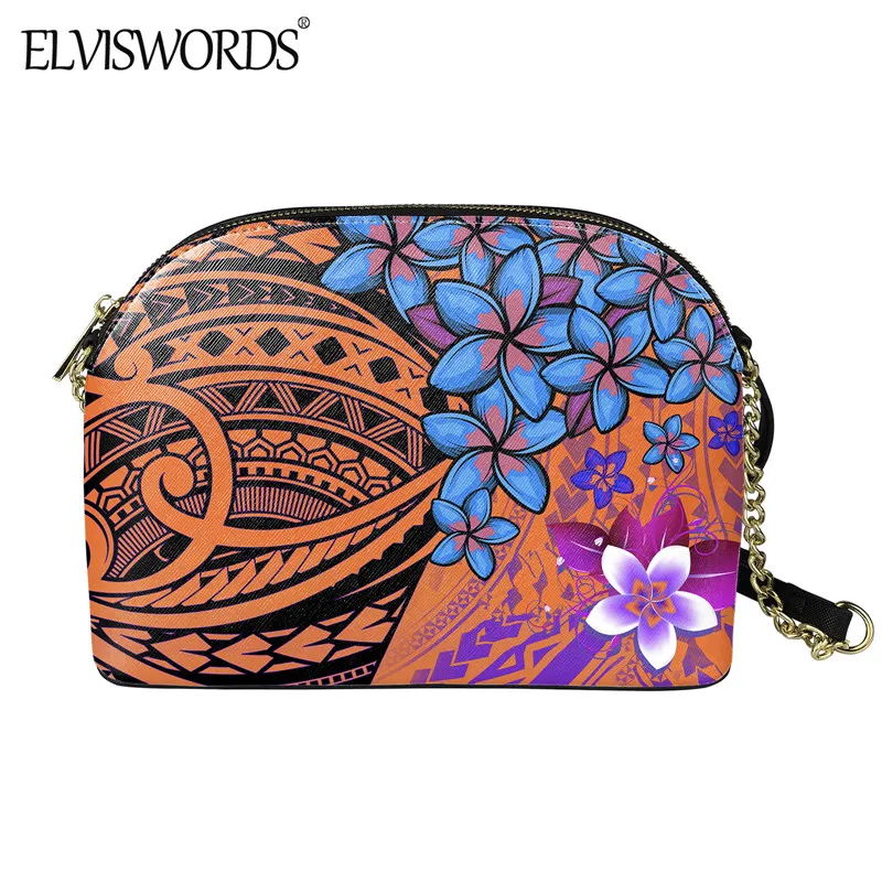 

Женская модная сумка из искусственной кожи 2020 новая Гавайская Плюмерия с этническим узором Maoli прочная сумка на одно плечо на молнии