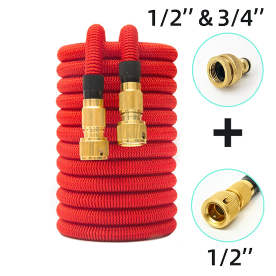 

Garden Water Hose Expandable Double Metal Connector High Pressure Pvc Reel Magic Water Pipes for Garden Farm Irrigation Car Wash