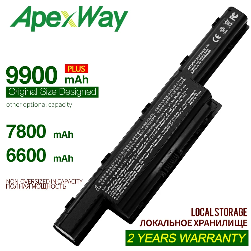 Аккумулятор ApexWay 9900 мАч для Acer Aspire 4741 4741G 4251 5741 5750G AS10D81 AS10G3E AS10D41 AS10D51 AS10D61 AS10D71
