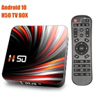 Android 10 ТВ-приставка 4 ГБ 32 ГБ 64 Гб 4K H.265 медиаплеер 3D видео 2,4G и 5 ГГц двухдиапазонный Wifi Bluetooth Смарт ТВ-приставка телеприставка
