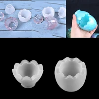 1 set egg shell shape jewelry storage box silicone molds epoxy resin mold for diy uv gift box decor jewelry making crafts tools