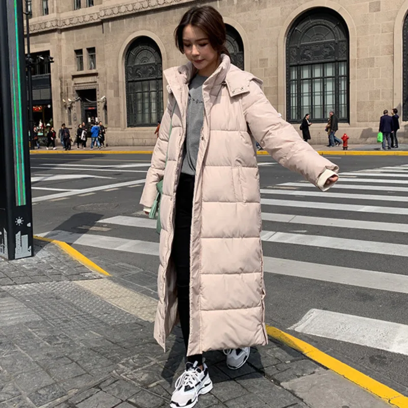 [EWQ] 2019 Осенняя новая толстая пуховая парка с капюшоном теплая больших размеров