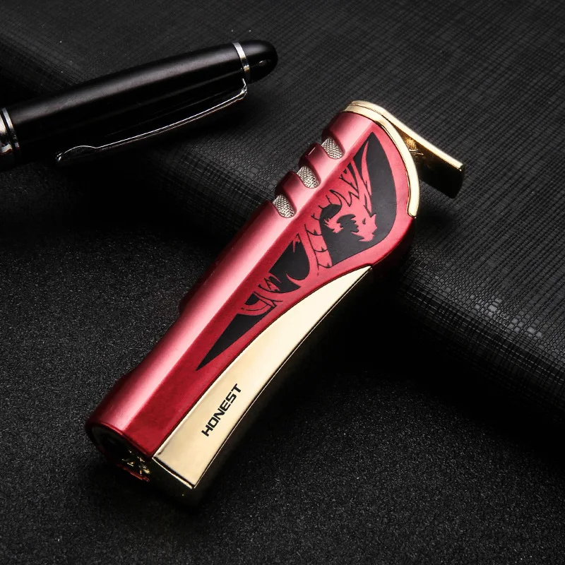 

2020 Strip Torch Jet Dragon Lighter Windproof Gas Metal Lighter Inflatable Butane 1300 C Cigarette Cigar Lighter Gadgets For Men