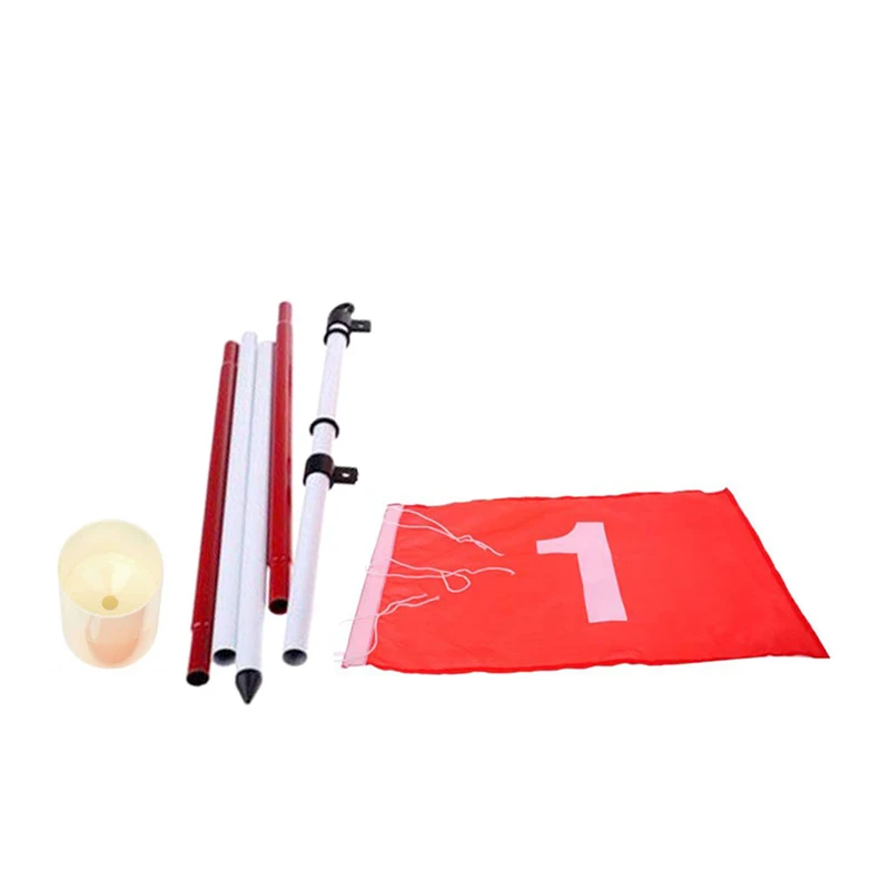

New Putting Green Flags Golf Flagsticks Practice Hole Cup With Flag Golf Pin Flags For Standard Golf Course Golf Training Aids
