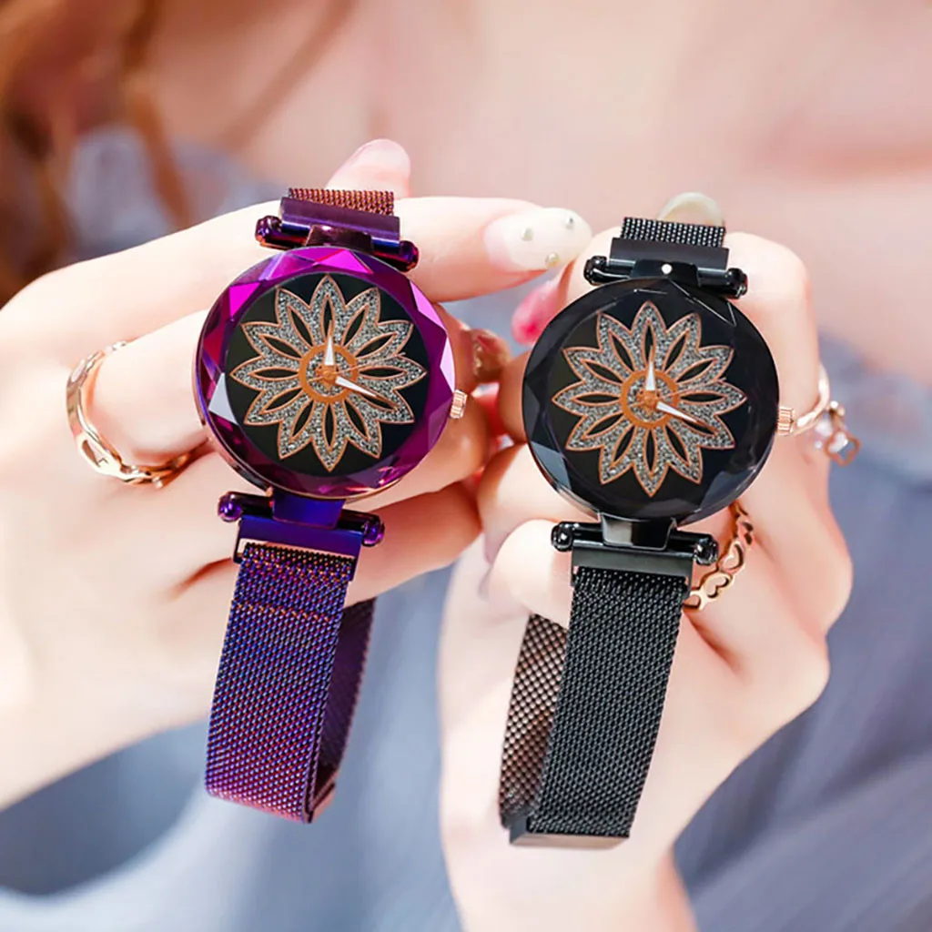 Женские наручные часы роскошные повседневные золотого и серебряного цвета с