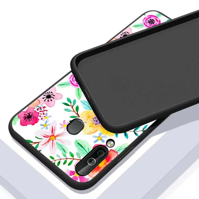 

Butterfly Flower for Huawei P10 P20 Pro P30 P40 Y5 Y6 Y7 Y9 2019 Nova 7i 5T 5i 5 4e 4 3i 3e 3 Bright Black Phone Case