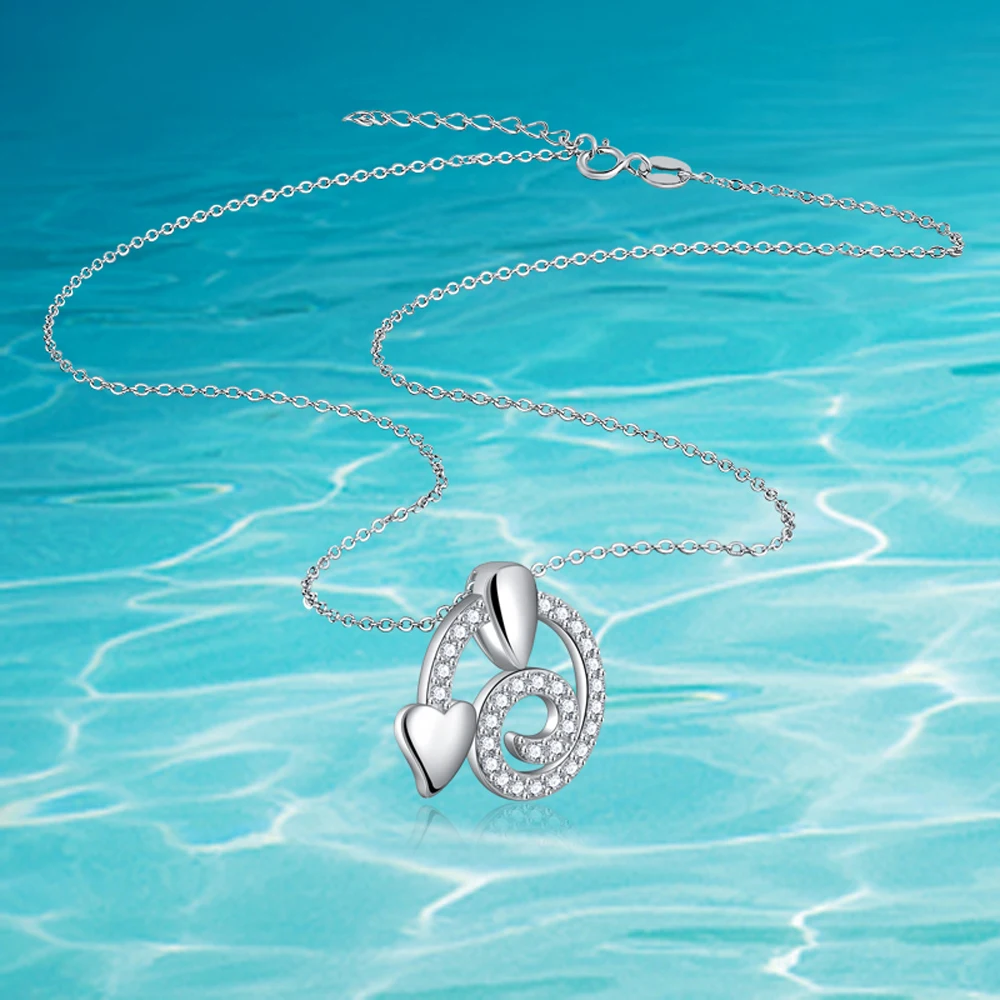 

925 Sterling Silver CZ Drilling Surround Round Pendant Tai Chi Necklace For Women Gifts Elegant Necklaces Fashion Jewelry