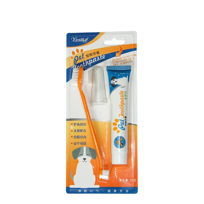 

Pet Toothbrush Set Dogs and Cats Oral Cleaning Care Products With Toothbrush Finger Toothbrush Tooth Cleaning Products