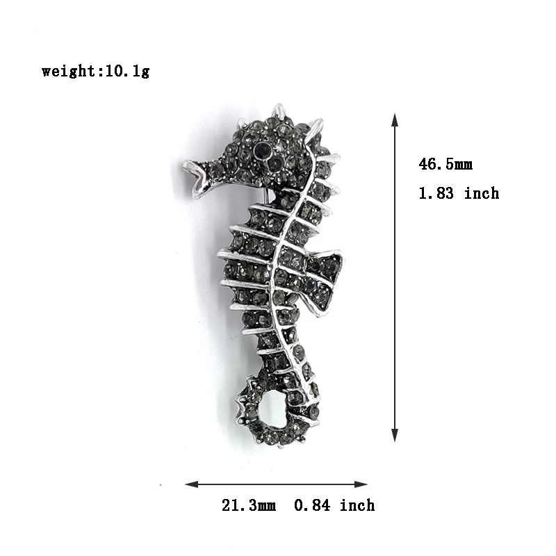 

PD BROOCH European American Jewelry New Cartoon Brooches Rhinestone Seahorse Starfish Shape Brooch Men and Women Pin Brooches