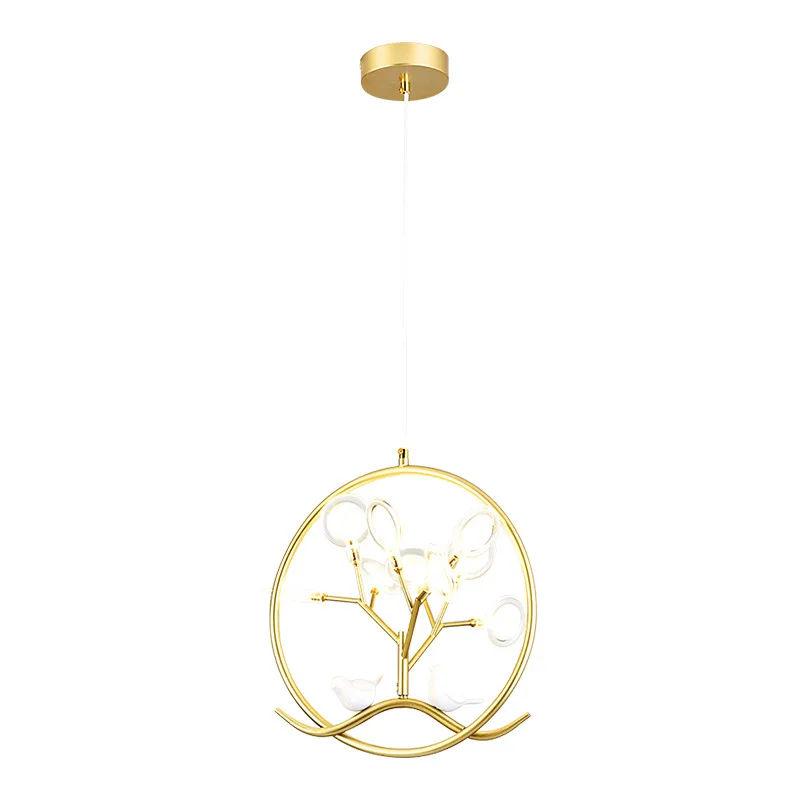 Скандинавский балкон простая современная люстра в виде птицы светлячков круга