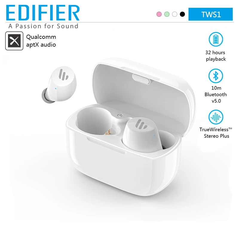 EDIFIER TWS1 наушники-вкладыши TWS Беспроводные наушники с Bluetooth гарнитурой 5 0 Поддержка