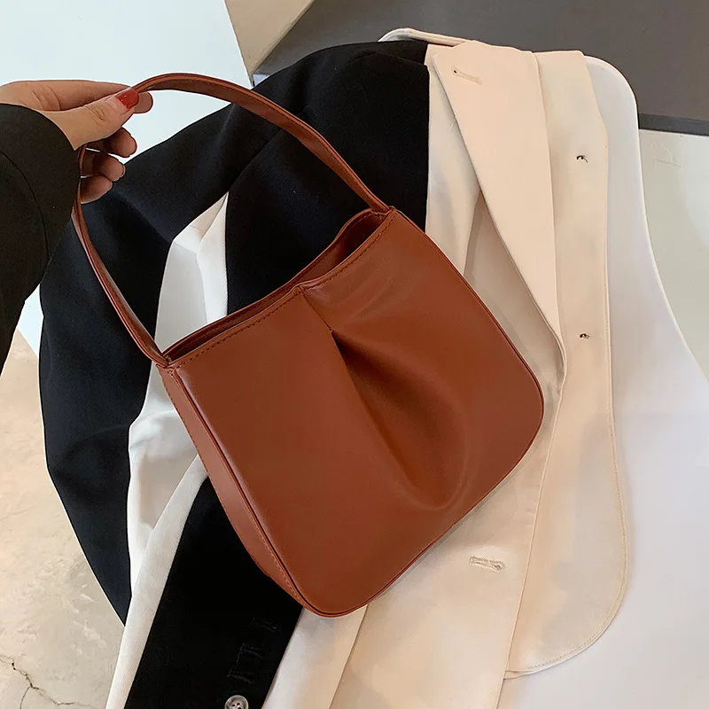 

New Winter Simple Soft Handbags PU Leather for Women Bags Ladies Shoulder Crossbody Bags Girls Handbags Purses Female Bolsos