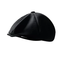 new hand made with blade mens black newsboy cap casual women spring autumn berets vintage cap for men blm341