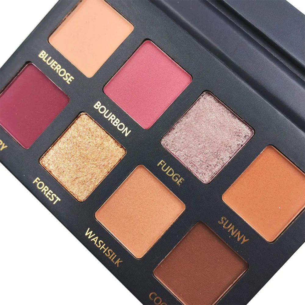 Палитра теней для век NOVO красно-фиолетовые нюдовые тени 8 цветов матовые