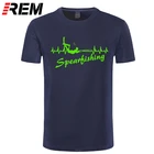 Футболка REM Its In My HeartBeat для подводной охоты, футболка с подводным нырянием и копьем, брендовая Хлопковая мужская одежда, мужская облегающая футболка