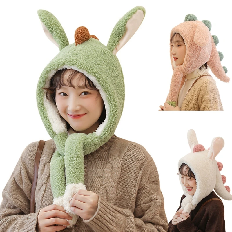 

2021 Hot Women Winter Knit Beanie Hat Cute Rabbit Bunny Ears Skull Cap Party Ear Warmer 83XF