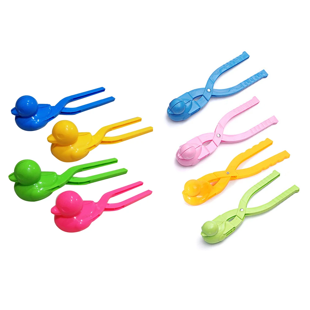 Симпатичный Снеговик утка динозавр форма снежный шар зажим щипцы детские зимние