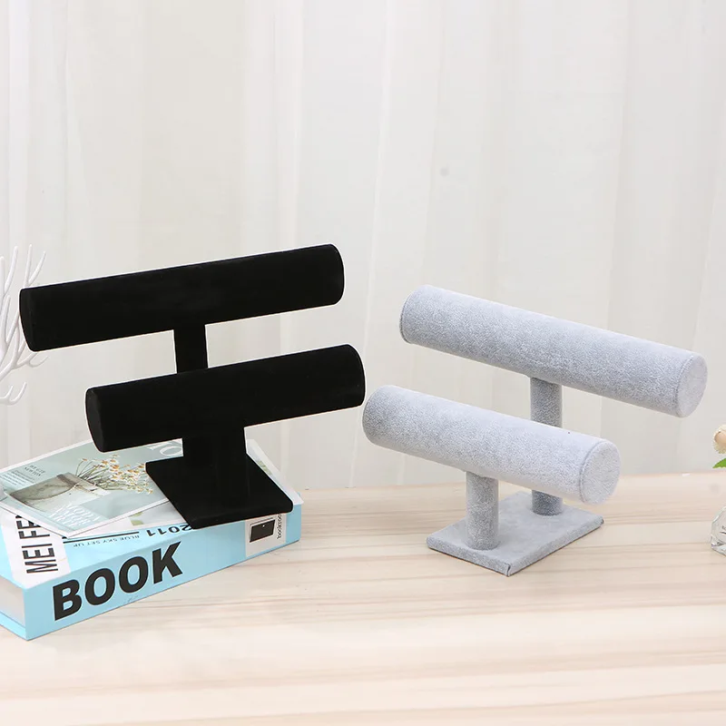 

Hot Suede Jewelry Rack Multicolored Rope Display Cylinder Stand One/Two/Three Layer Bracelet Holder 2021 Good Quality