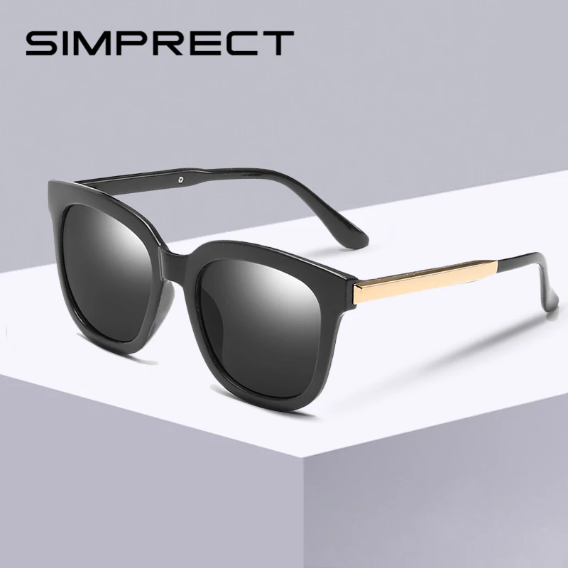 SIMPRECT, квадратные солнцезащитные очки для женщин,, зеркальная большая оправа, солнцезащитные очки, брендовые, дизайнерские, модные, Ретро стиль, Lunette De Soleil Femme YJ0116
