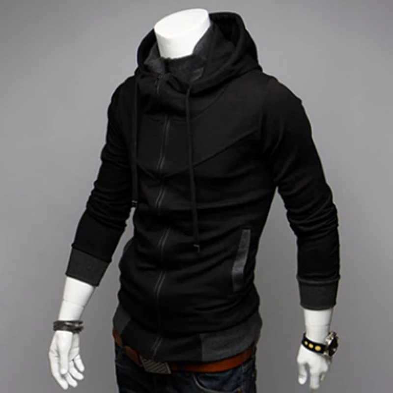

Bigsweety Fashion 2021 New Autumn Winter Men's Jacket Male Color Matching Jacket Male's Hooded Coat Outwear