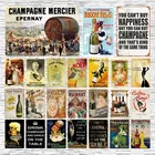 Металлическая табличка для шампанского, в стиле ретро, для красоты, бара, напитков, бутылок вина, Жестяная Табличка, настенное художественное украшение, Клубное украшение, доска