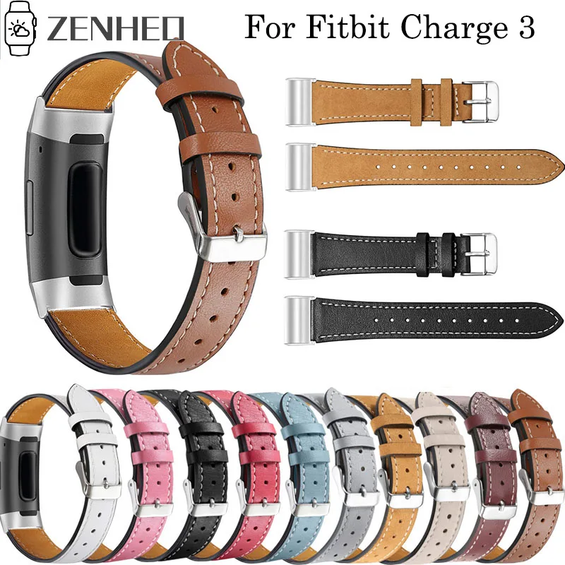 Ремешок из натуральной кожи, сменные Ремешки для наручных часов для Fitbit Charge 3 Charge3, сменные Смарт-часы для фитнеса