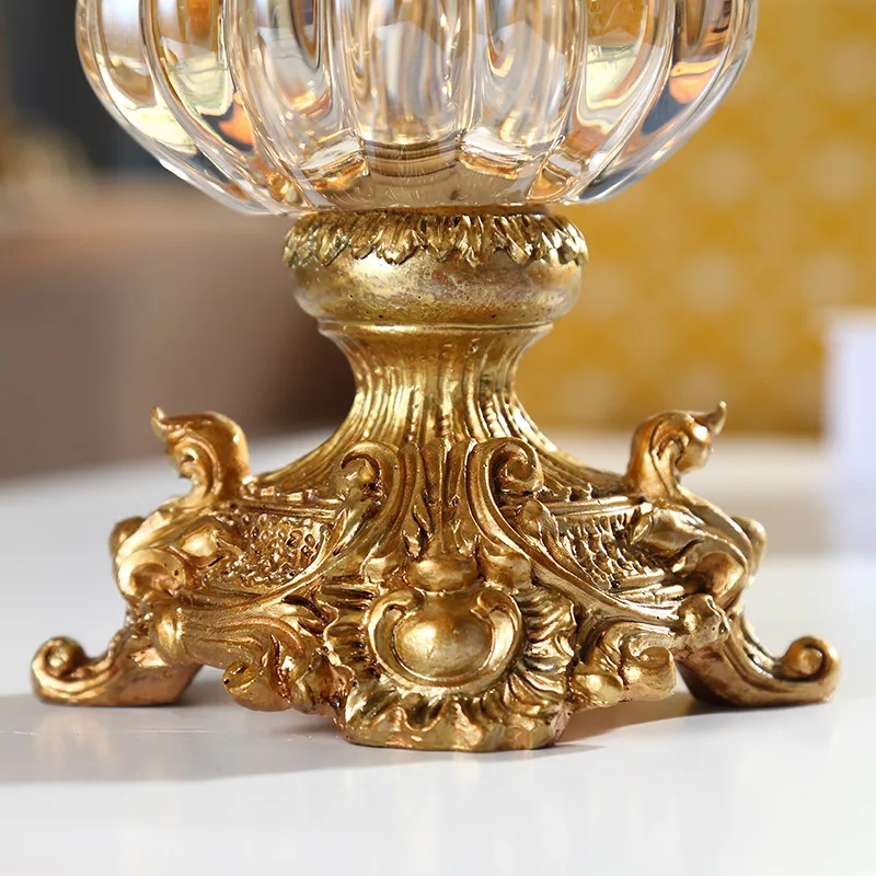 Crystal glass vase decoration living room dried flower arrangement coffee table TV cabinet water Дом и сад