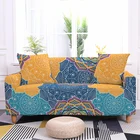 Растягивающийся чехол для дивана в клетку с цветами мандала, эластичные Чехлы для дивана в гостиную, чехол для дивана на стул, домашний декор, на 1234-местный